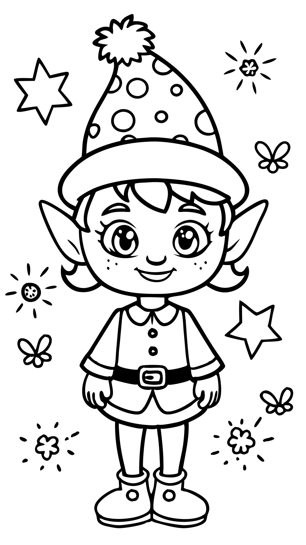 elf coloring page